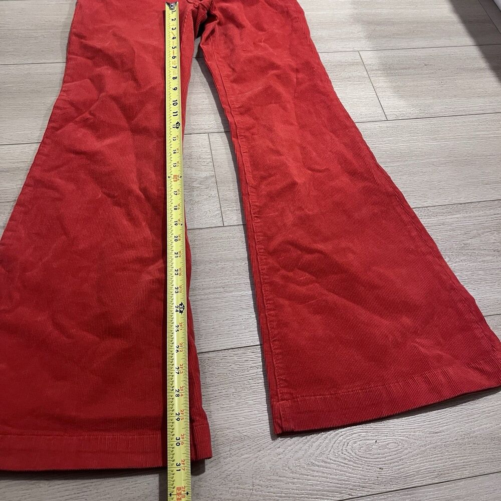 NEW Rolla's Women's East Coast Corduroy Stretch Flare Jeans Pomegranate Size 27 - Picture 4 of 12